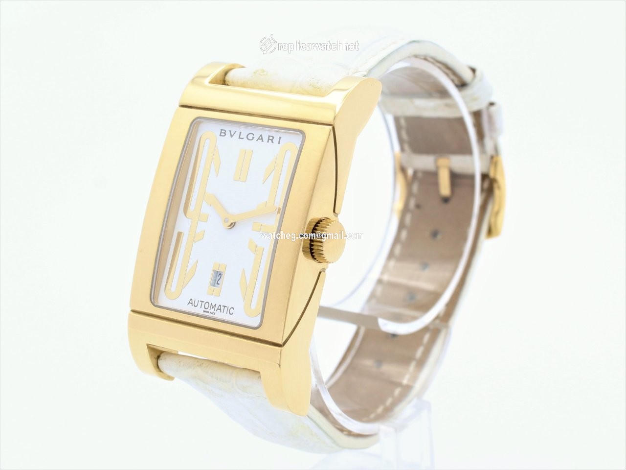 Bulgari Rettangolo Mens watch Unisex Automatic Yellow gold RT 45 G 3