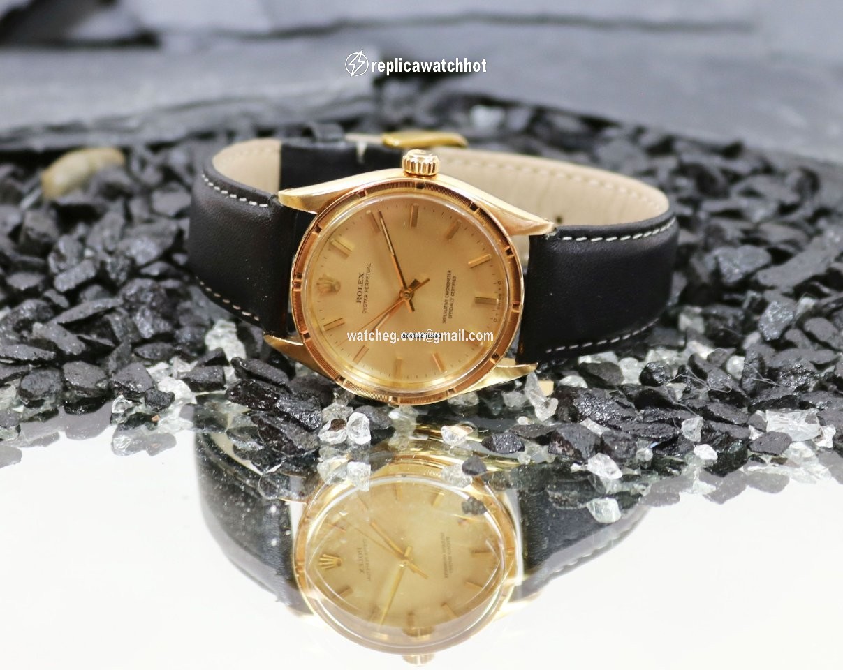 Rolex Oyster Perpetual 34 Mens watch Unisex Yellow gold Automatic 6569 3