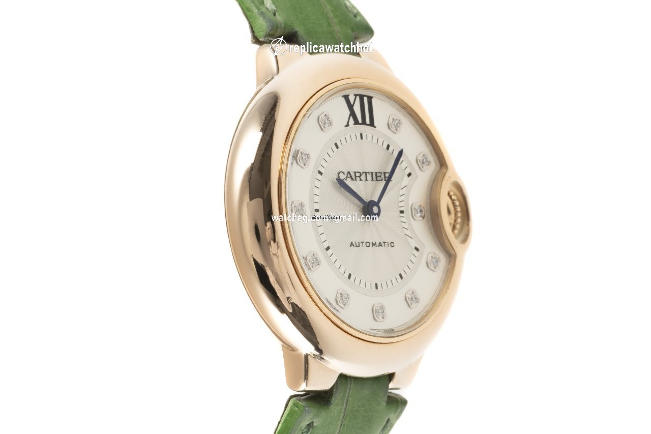 Cartier Ballon Bleu 33mm Womens watch Automatic Red gold WE902063 3