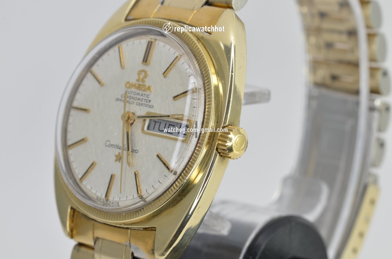 Omega Constellation Day-Date Mens watch Unisex Automatic Gold Steel 168.029 3