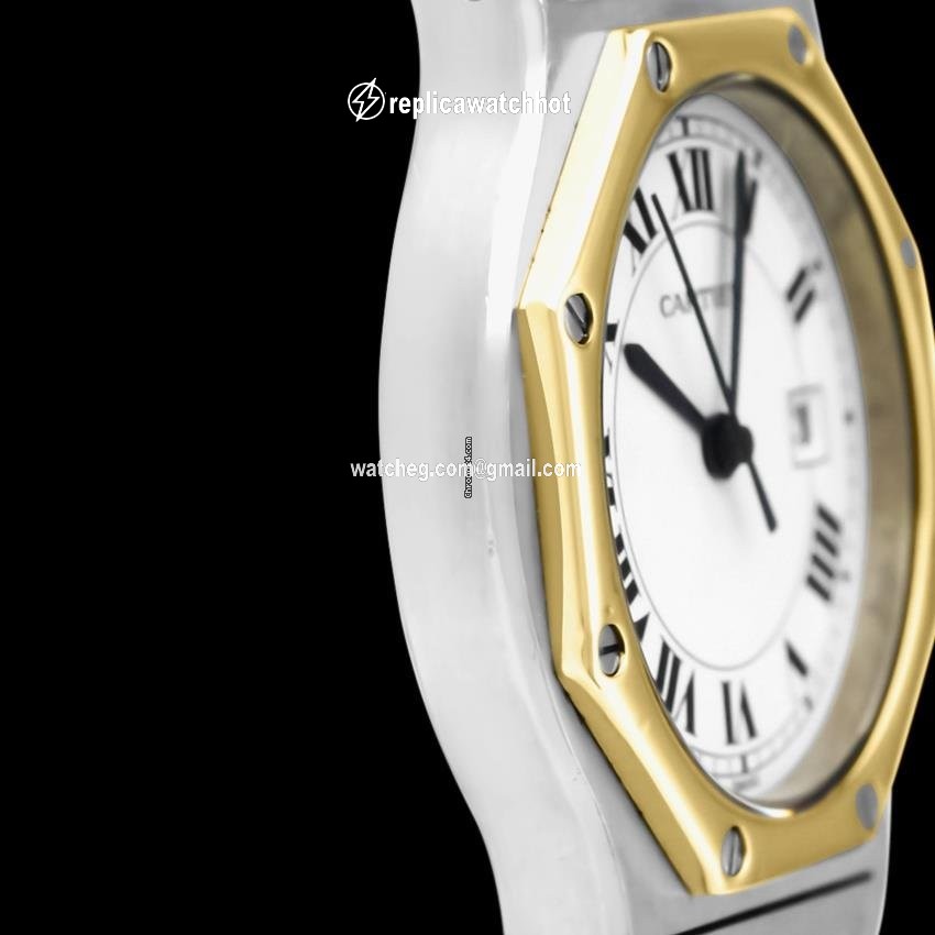 Cartier Santos Mens watch Unisex Automatic Gold Steel 7641ST 3