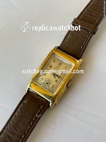 Omega Mens watch Unisex Manual winding Yellow gold Tank Rectangular 88139 3