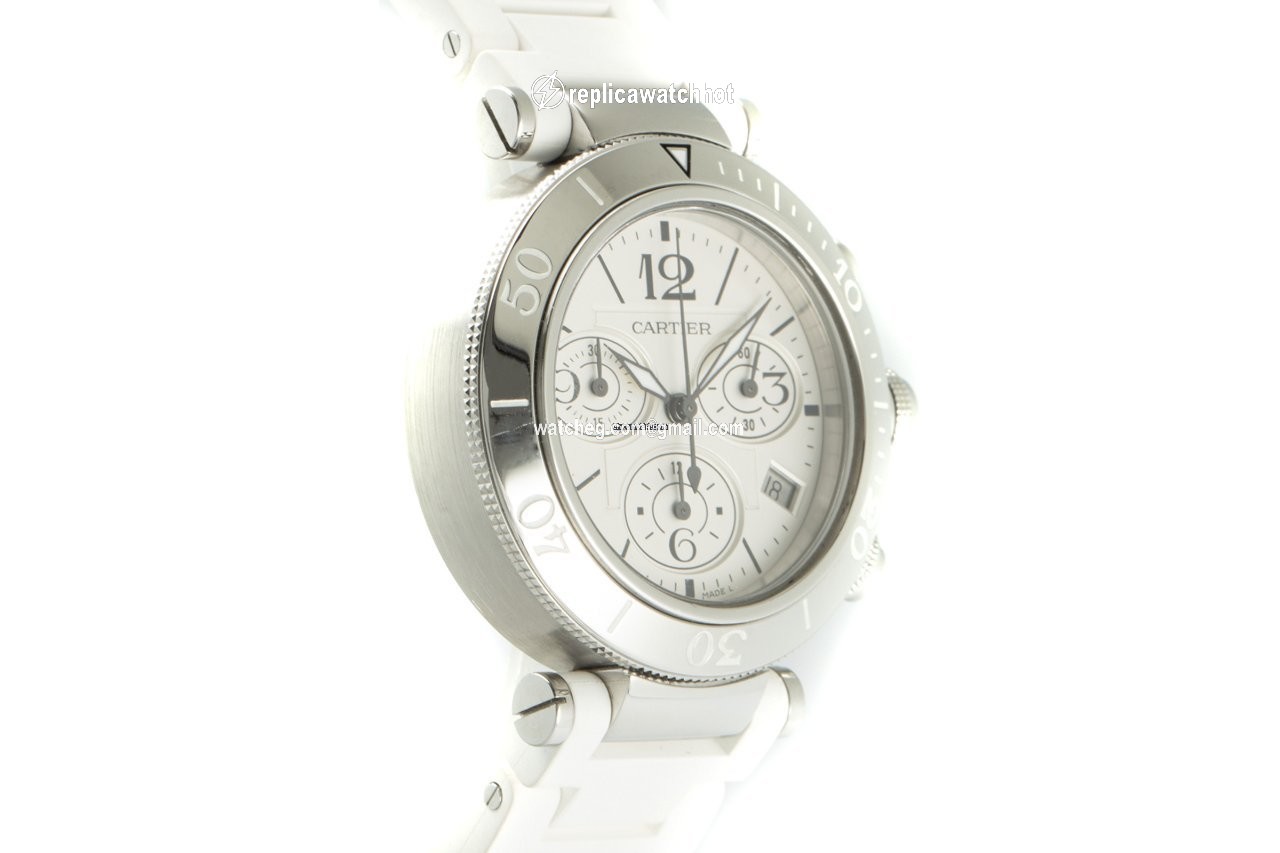 Cartier Pasha Seatimer Womens watch Quartz Steel 3129 3
