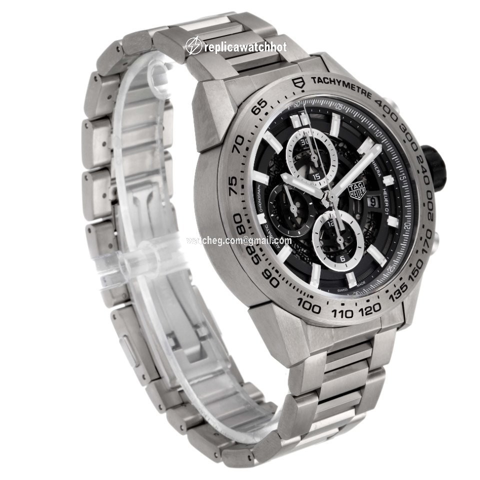 TAG Heuer Carrera Calibre HEUER 01 Mens watch Unisex Automatic Titanium CAR2A8A.FT6072 3
