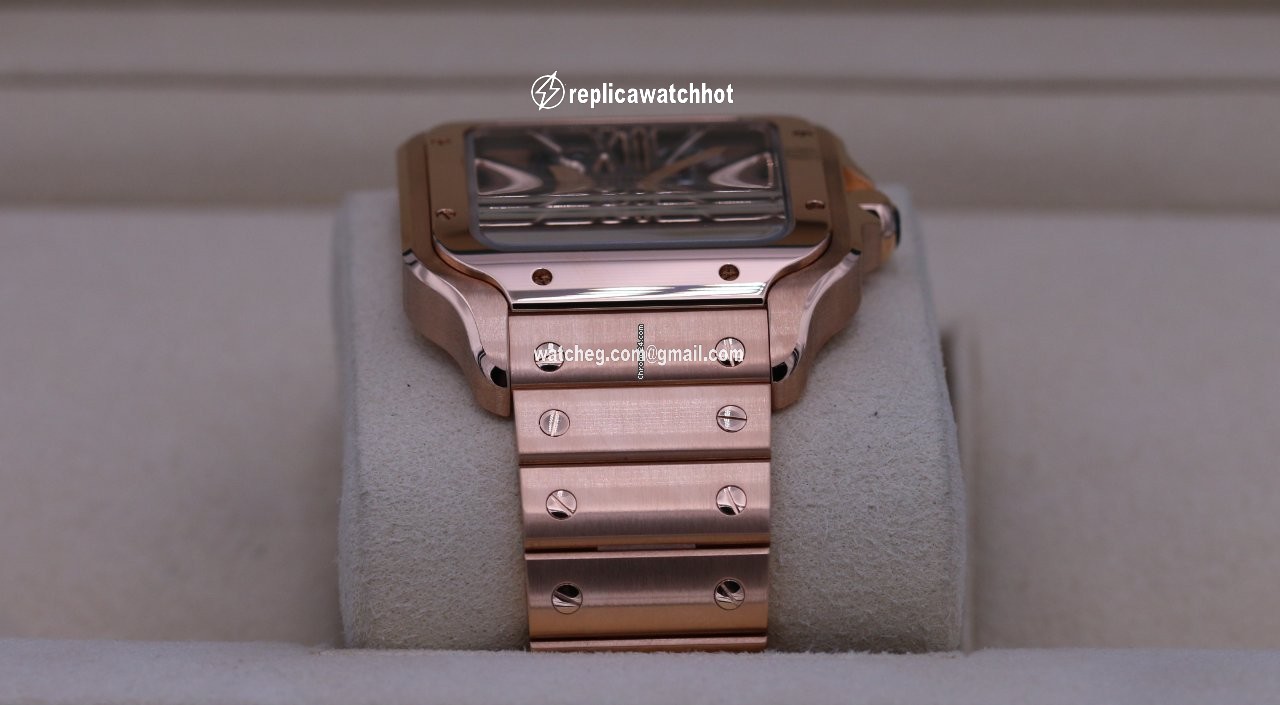 Cartier Santos Mens watch Unisex Manual winding Rose gold WHSA0016 3