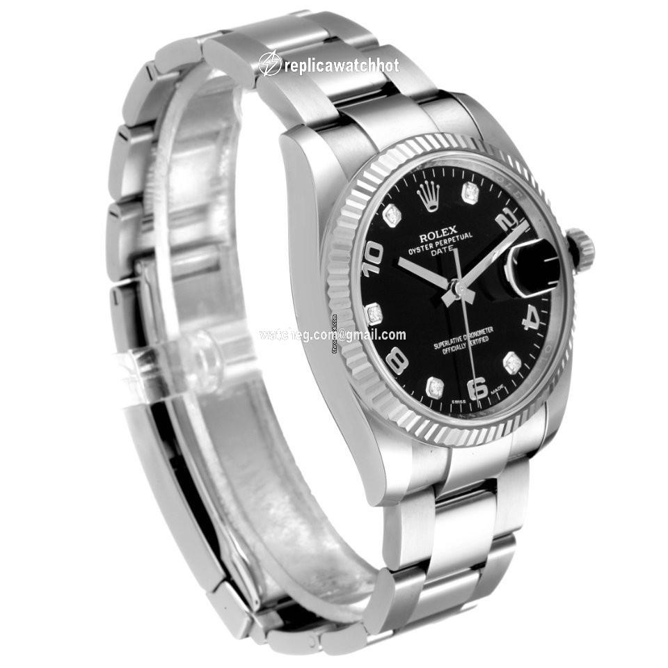 Rolex Oyster Perpetual Date Mens watch Unisex Steel Automatic 115234 3