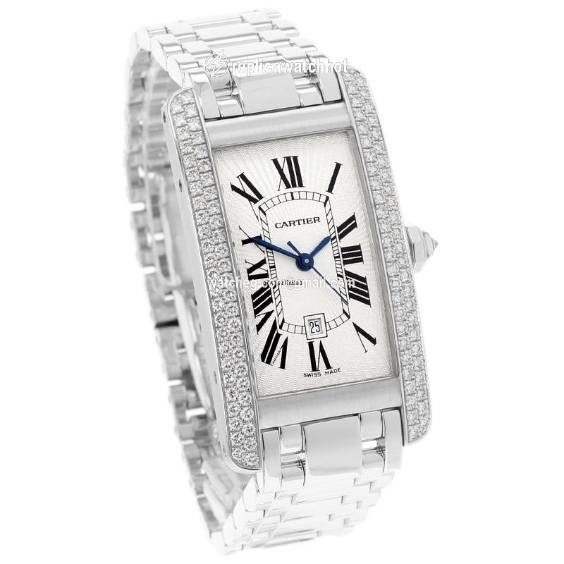 Cartier Tank Americaine Womens watch Automatic White gold WB7026L1 3