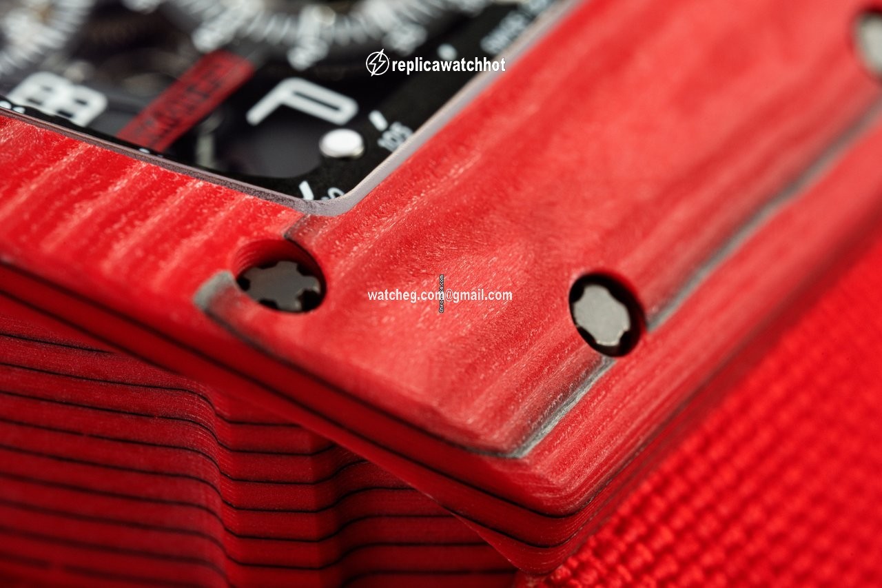Richard Mille RM 011 Mens watch Unisex Automatic Carbon RM 011 Red TPT 3