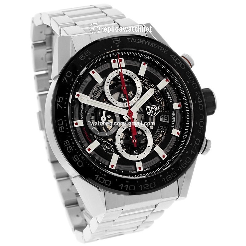 TAG Heuer Carrera Calibre HEUER 01 Mens watch Unisex Automatic Steel CAR2A1W.BA0703 3