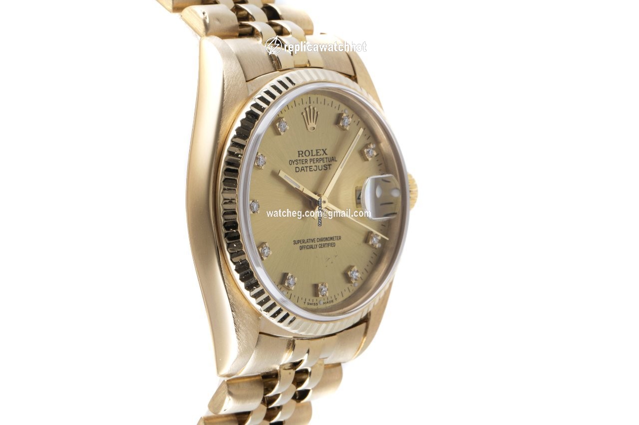 Rolex Datejust 36 Mens watch Unisex Yellow gold Automatic 16018 3