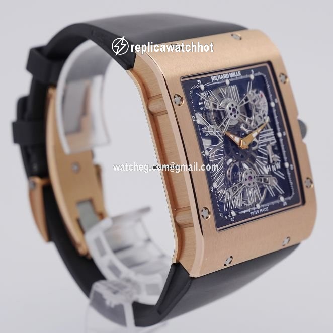 Richard Mille Mens watch Unisex Manual winding Rose gold RM017 3