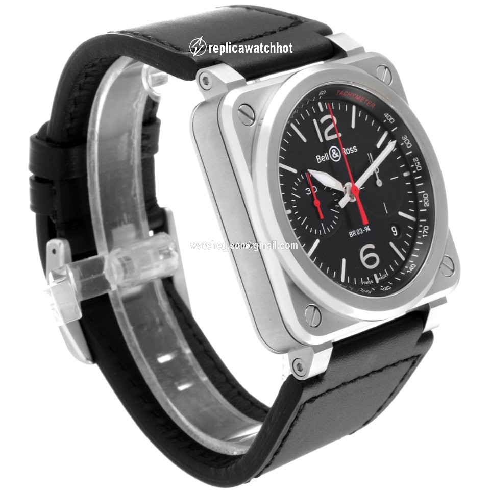 Bell & Ross BR 03-94 Chronographe Mens watch Unisex Automatic Steel BR0394-BLC-ST SCA 3