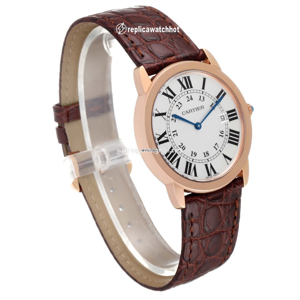 Cartier Ronde Solo de Cartier Mens watch Unisex Quartz Gold Steel W6701008 3
