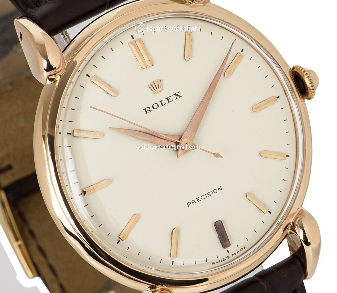 Rolex Precision Mens watch Unisex Rose gold Manual winding 4364 3