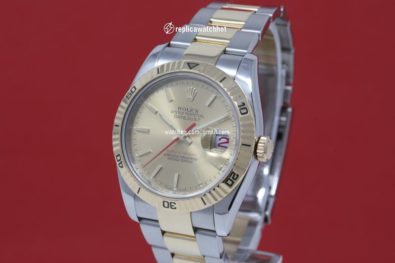 Rolex Datejust Turn-O-Graph Mens watch Unisex Gold Steel Automatic 116263 3