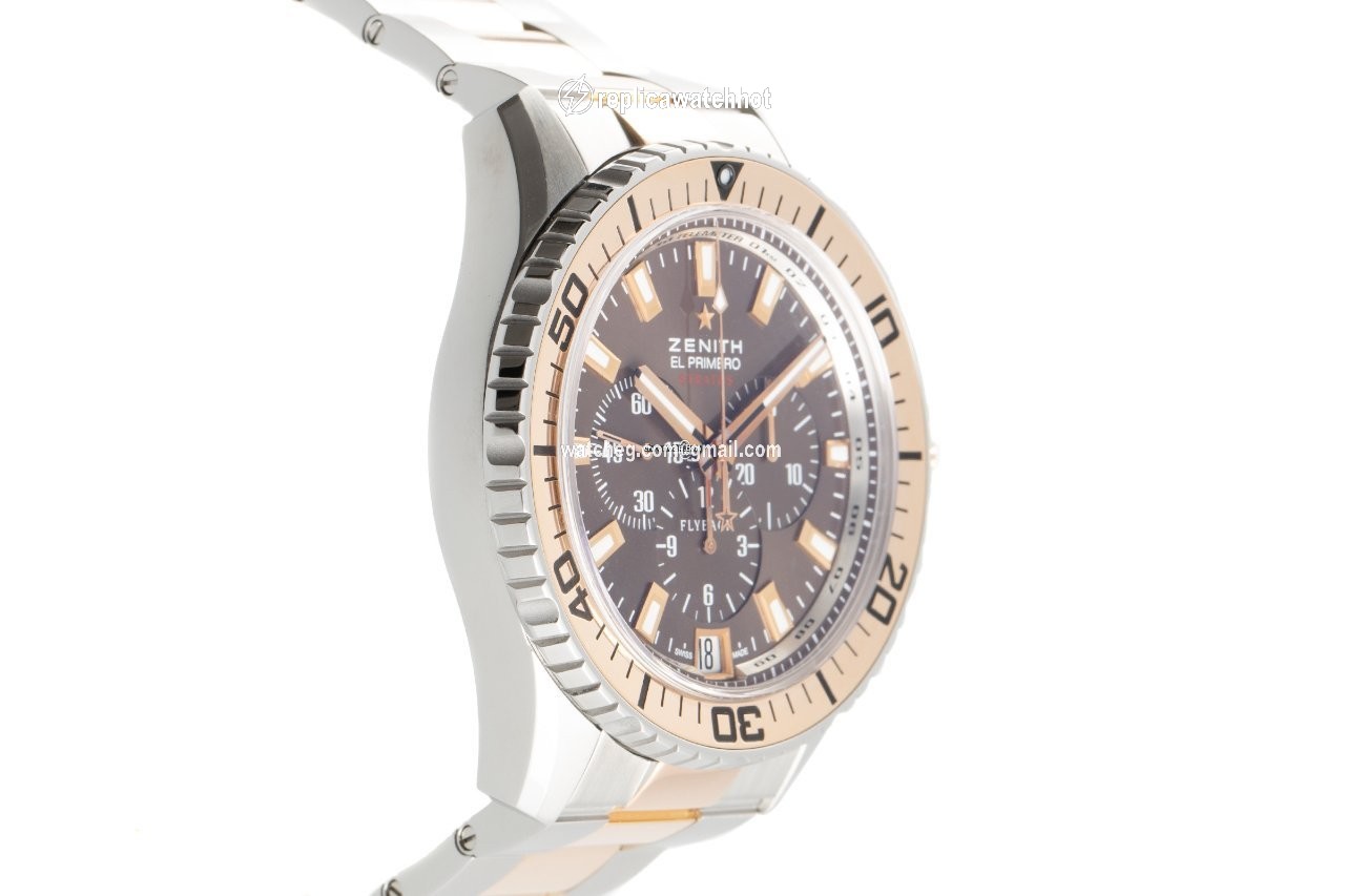 Zenith El Primero Stratos Flyback Mens watch Unisex Automatic Gold Steel 51.2061.405 75.M2060 3