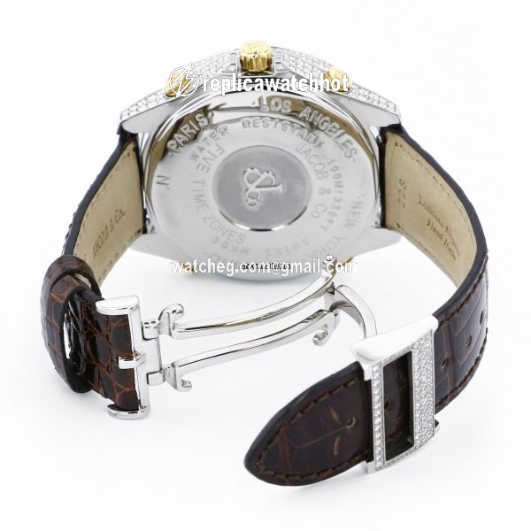 Jacob & Co. Five Time Zone Quartz Steel JC-47SBYDC 3