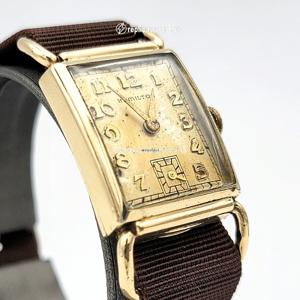 Hamilton Mens watch Unisex Manual winding Gold Steel Hamilton Grade 980 3