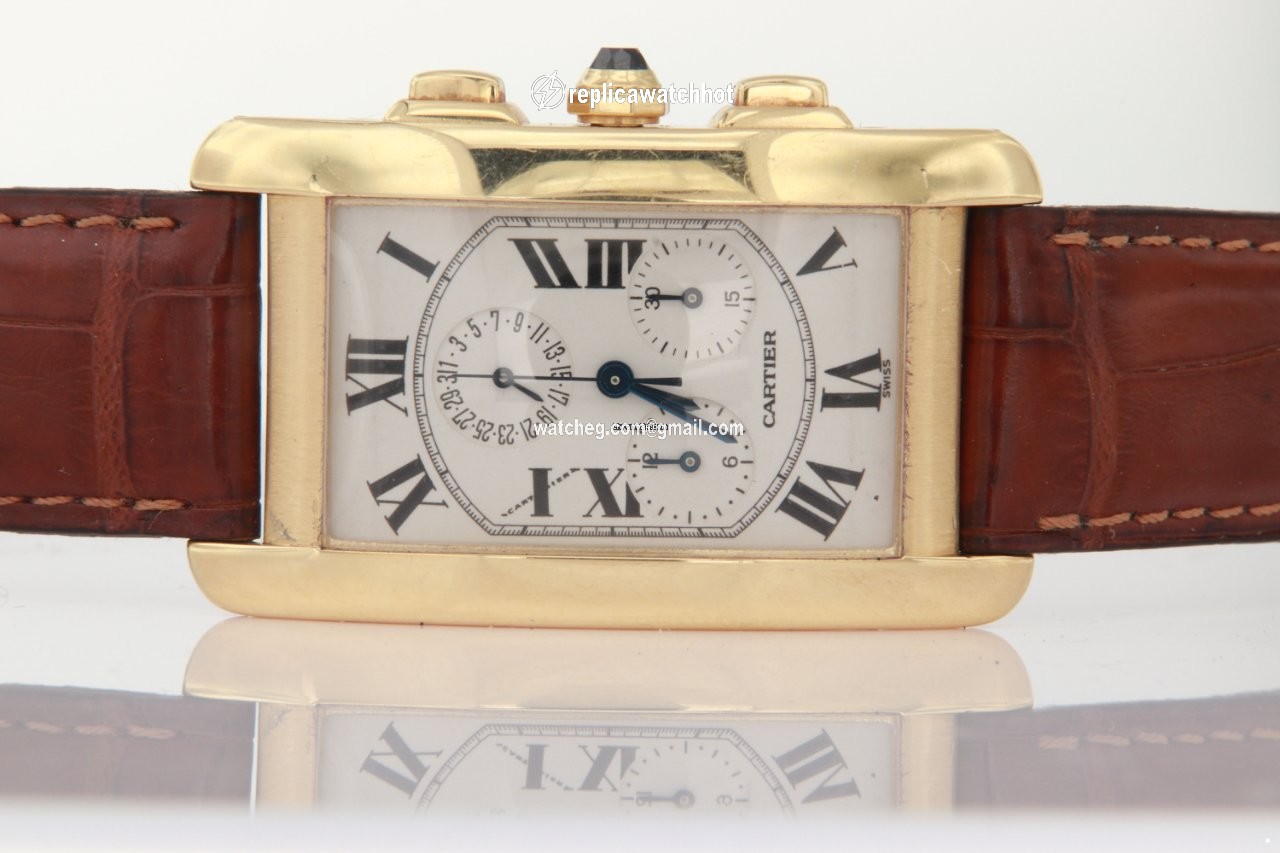 Cartier Tank Americaine Mens watch Unisex Quartz Yellow gold 1730 3