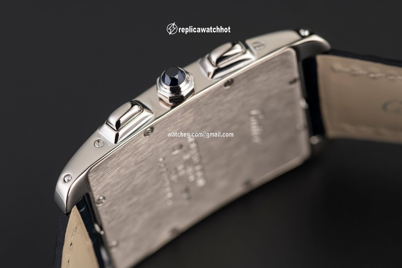 Cartier Tank Americaine Mens watch Unisex Quartz White gold 2312 3