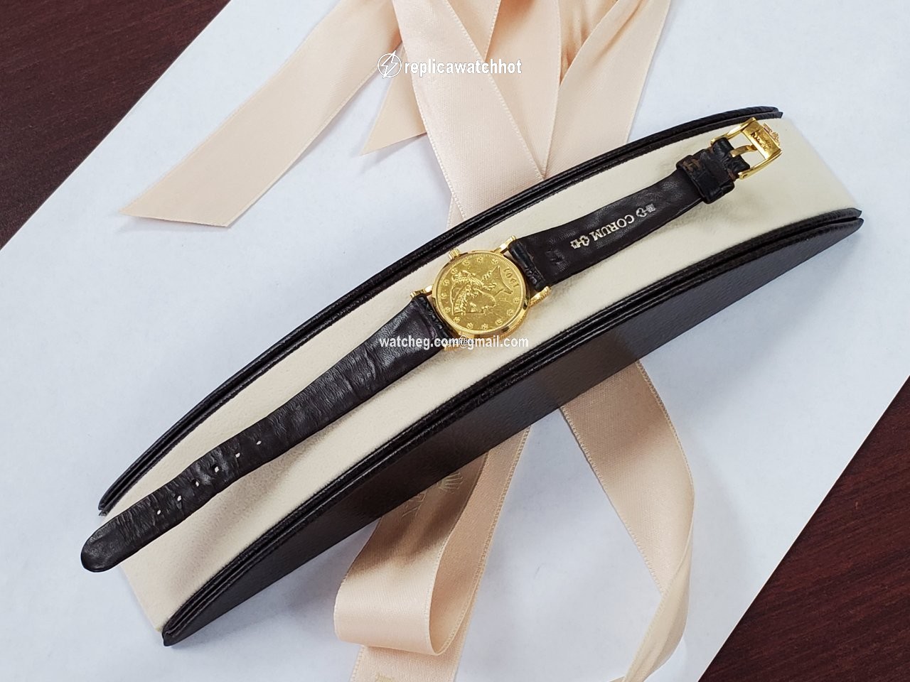 Corum Coin Watch Womens watch Manual winding Yellow gold 293.645.56 0001 MU51 3