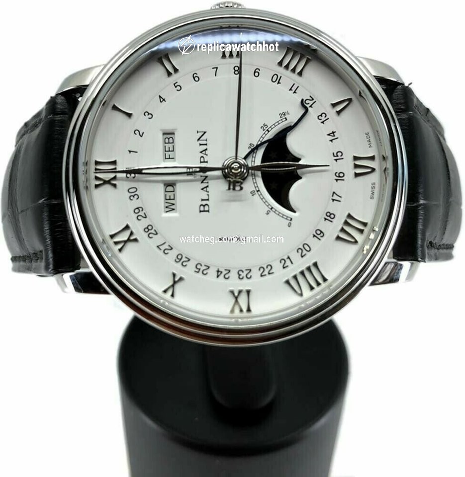 Blancpain Villeret Quantieme Complet Mens watch Unisex Automatic Steel 6654 1127 55B 3