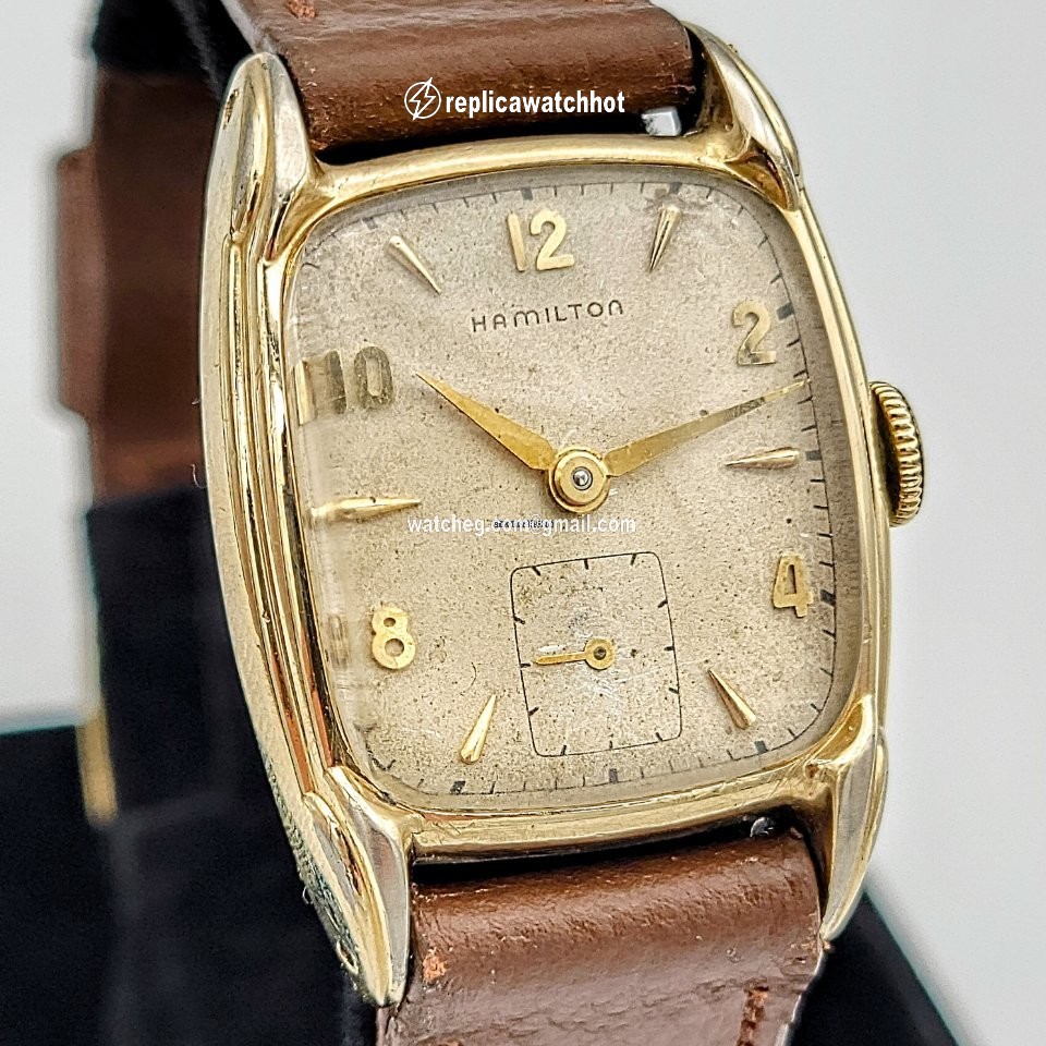 Hamilton Mens watch Unisex Manual winding Gold Steel Hamilton Grade 747 3