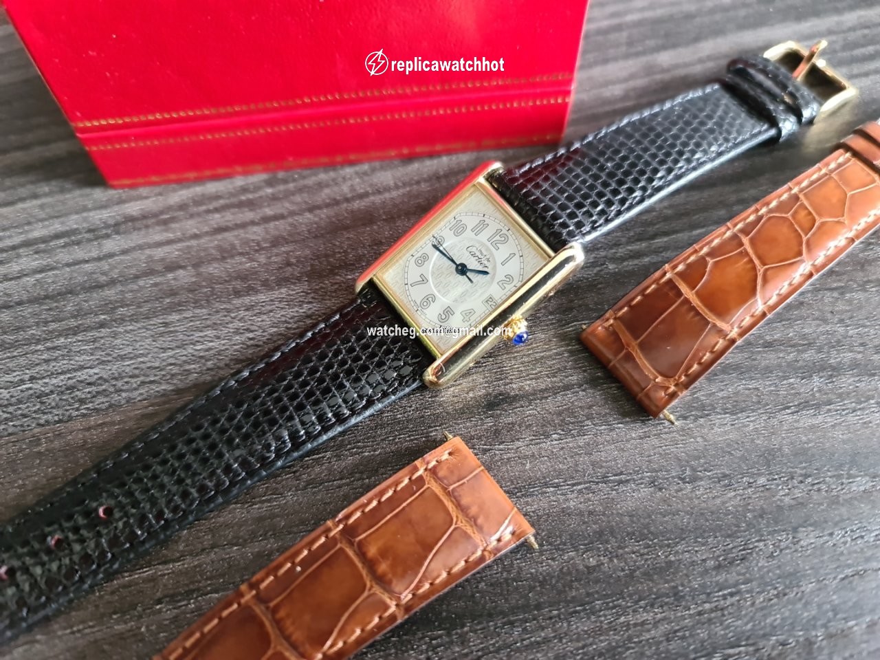 Cartier Tank Mens watch Unisex Quartz Silver 2413 3