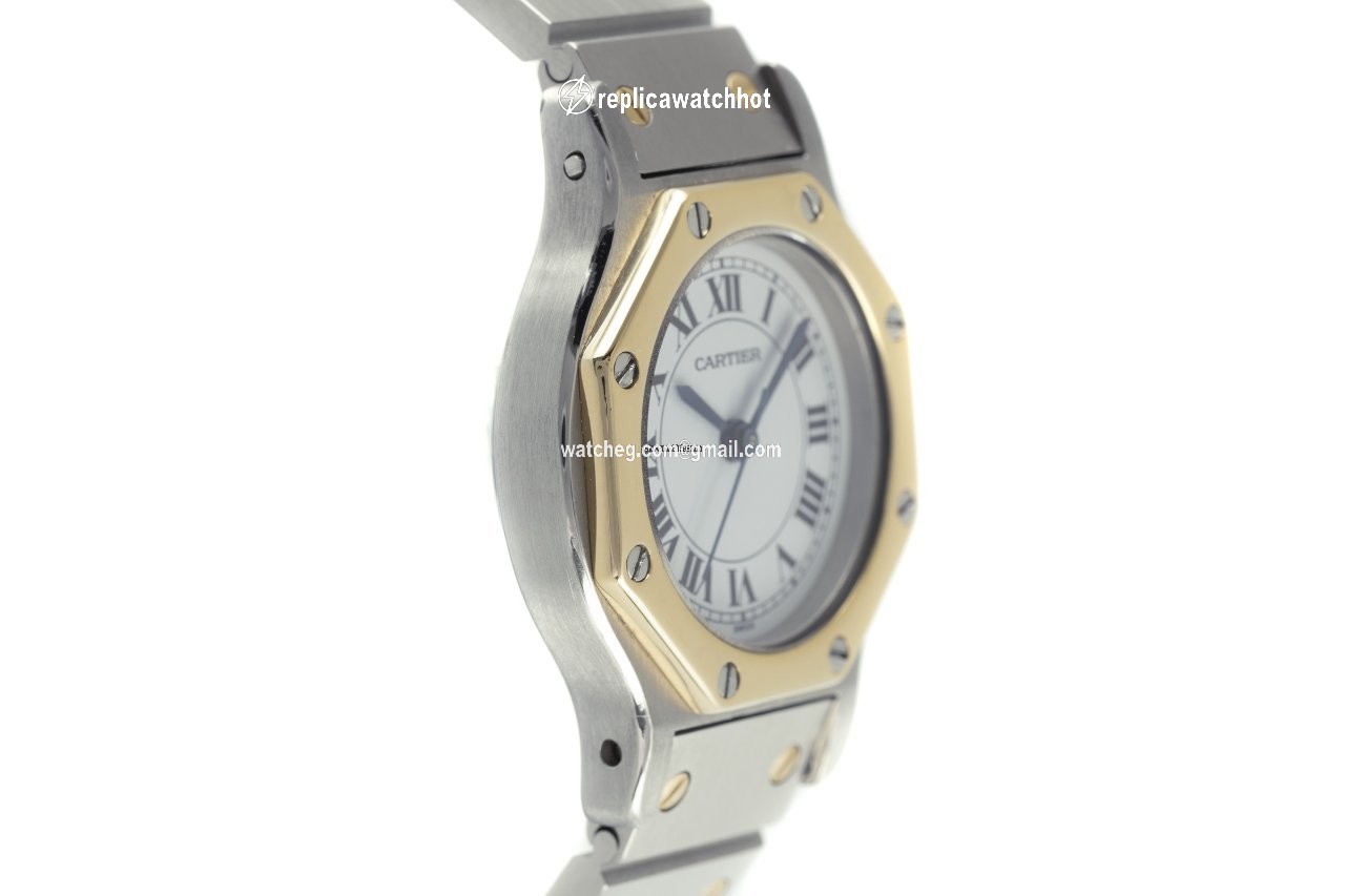 Cartier Santos Womens watch Automatic Gold Steel 09078 3