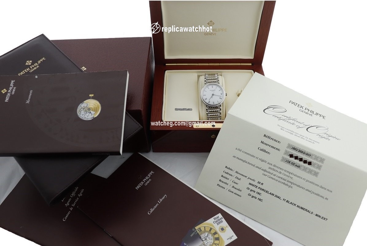 Patek Philippe Calatrava Mens watch Unisex Automatic White gold 3802 205 3