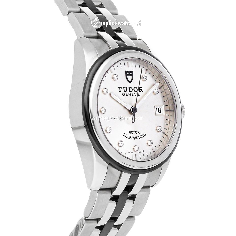 Tudor Glamour Date Womens watch Automatic Steel 55010N SLV DI BRC 3