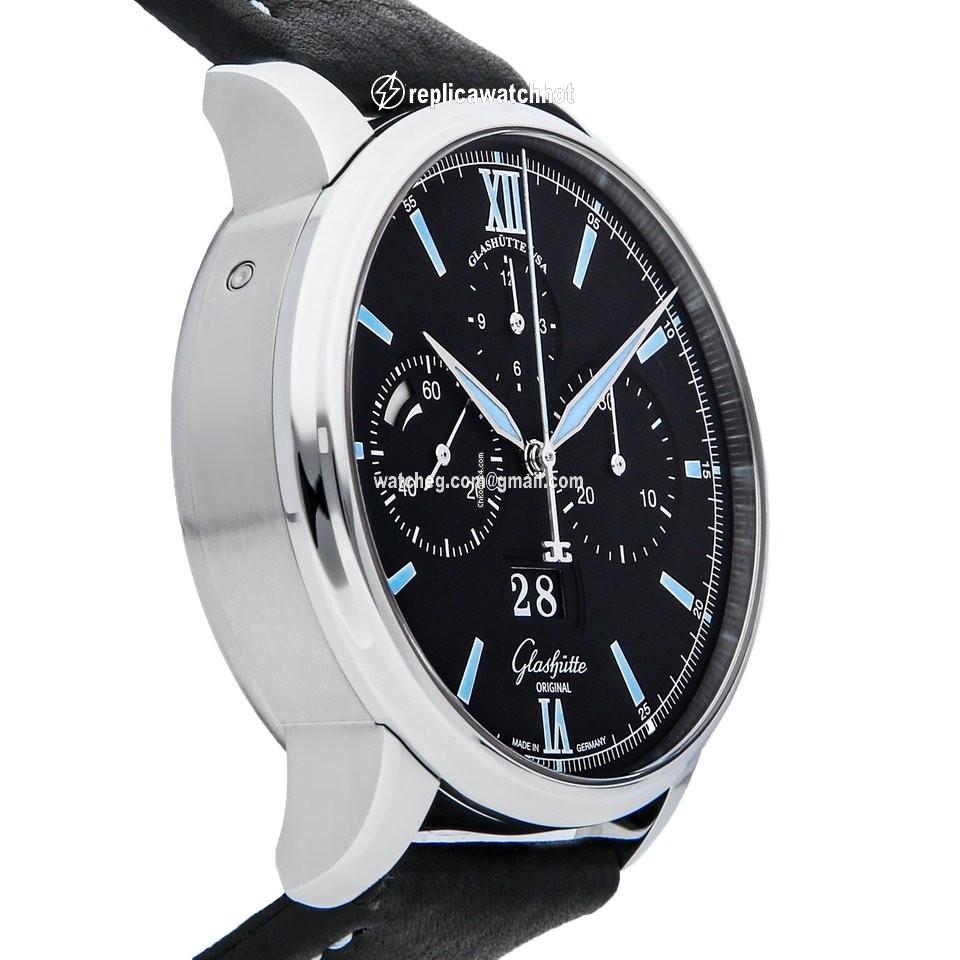 Glashtte Original Senator Chronograph Panorama Date Mens watch Unisex Automatic Steel 37-01-03-02-35 3