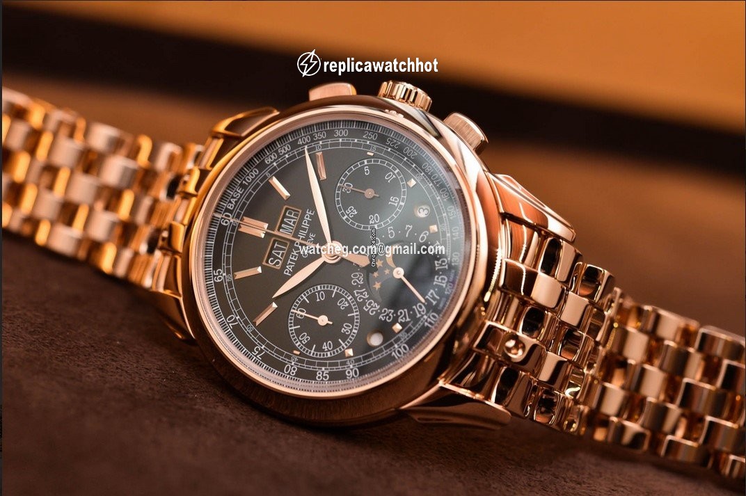 Patek Philippe Perpetual Calendar Chronograph Mens watch Unisex Manual winding Rose gold 5270R-1R 3