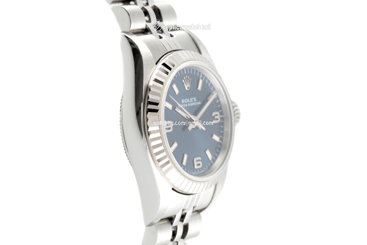 Rolex Oyster Perpetual Womens watch Gold Steel Automatic 67194 3