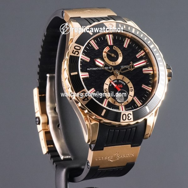 Ulysse Nardin Diver Chronometer Mens watch Unisex Automatic Rose gold 266-10-3 92 3