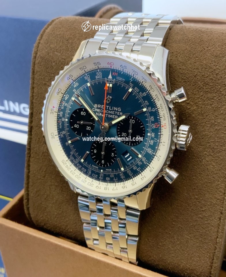 Breitling Navitimer 1 B01 Chronograph 43 Mens watch Unisex Automatic Steel AB0121211C1A1 3