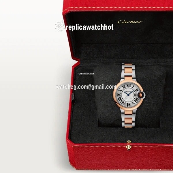 Cartier Ballon Bleu 33mm Womens watch Automatic Gold Steel W2BB0023 3