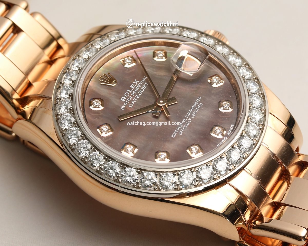 Rolex Pearlmaster Mens watch Unisex Rose gold Automatic 81285 3