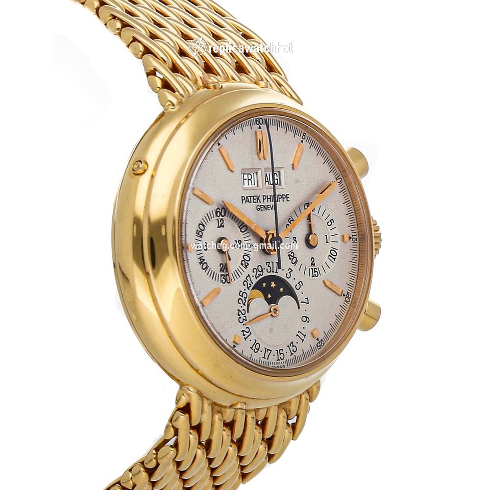 Patek Philippe Perpetual Calendar Chronograph Mens watch Unisex Manual winding Yellow gold 3970 002R 3