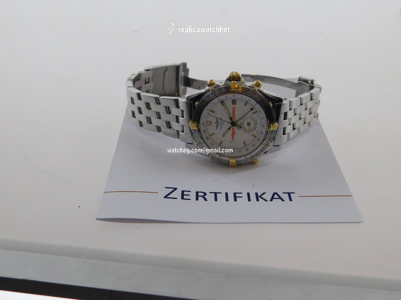 Breitling Duograph Mens watch Unisex Automatic Gold Steel B 15507 3