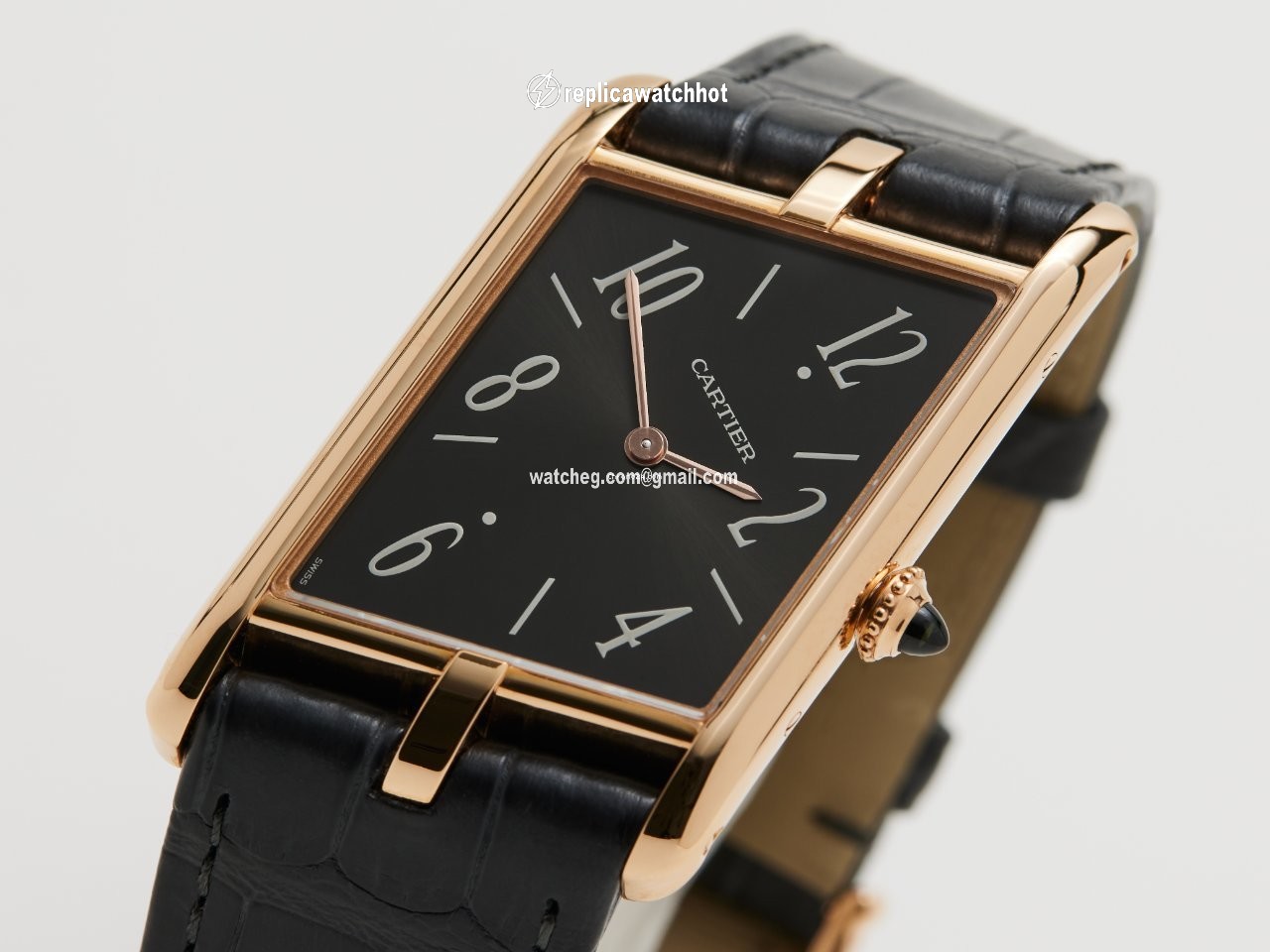 Cartier Tank Mens watch Unisex Manual winding Rose gold WGTA0043 3
