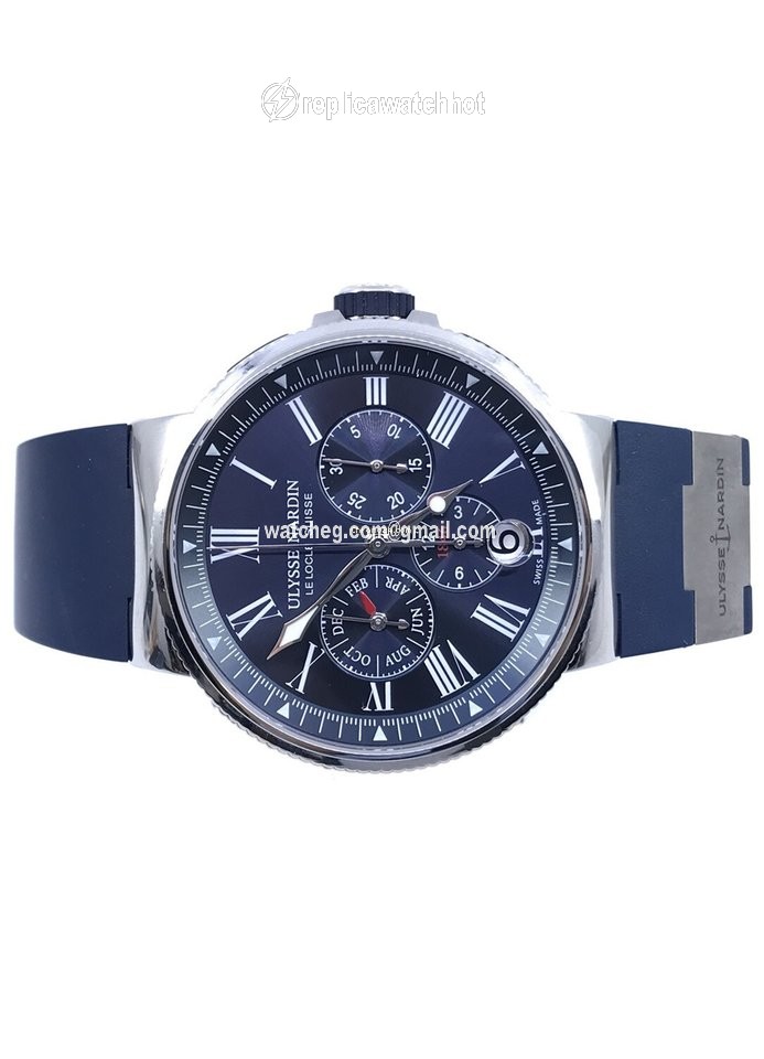 Ulysse Nardin Marine Chronograph Mens watch Unisex Automatic Steel 1533-150-3 43 3