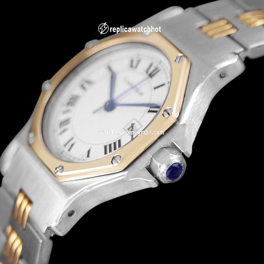 Cartier Santos Mens watch Unisex Automatic Gold Steel 8306ST 3