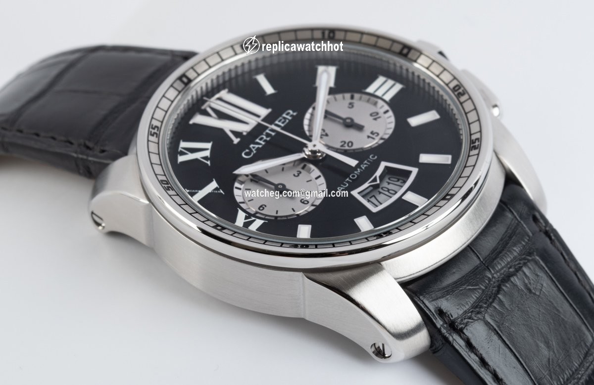 Cartier Calibre de Cartier Chronograph Mens watch Unisex Automatic Steel W7100060 3