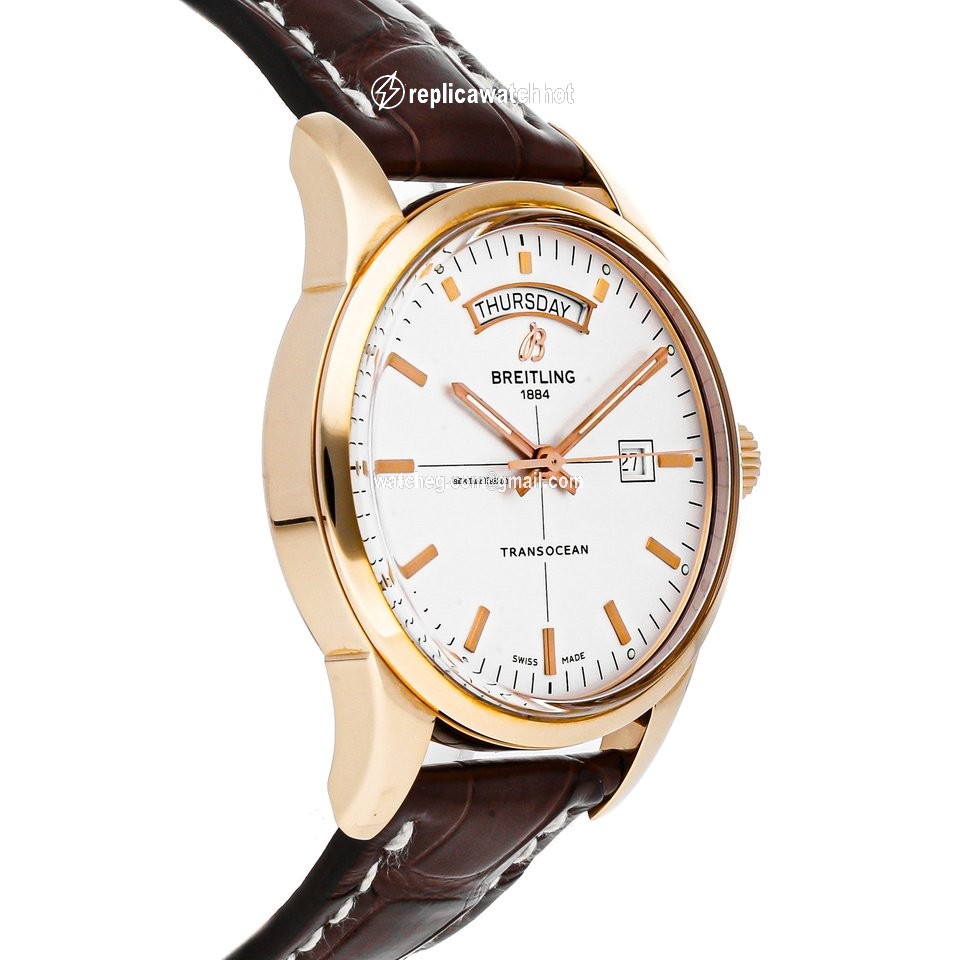 Breitling Transocean Day & Date Mens watch Unisex Automatic Rose gold R4531012 G752 3