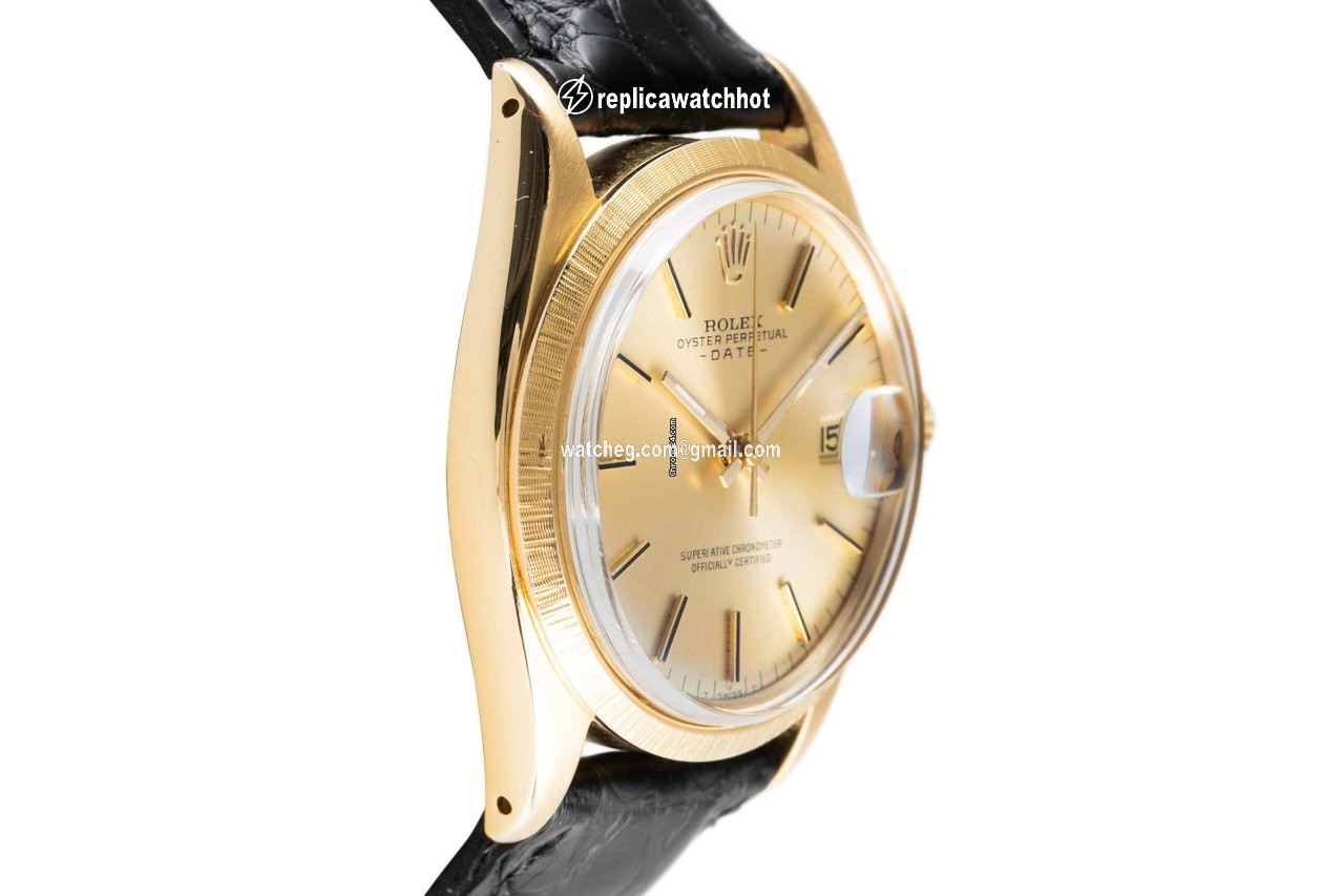 Rolex Oyster Perpetual Date Mens watch Unisex Yellow gold Automatic 1511 3
