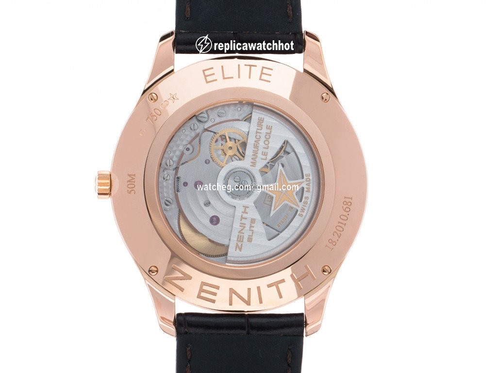 Zenith Elite Ultra Thin Mens watch Unisex Automatic Rose gold 18.2010.681 01.C498 3