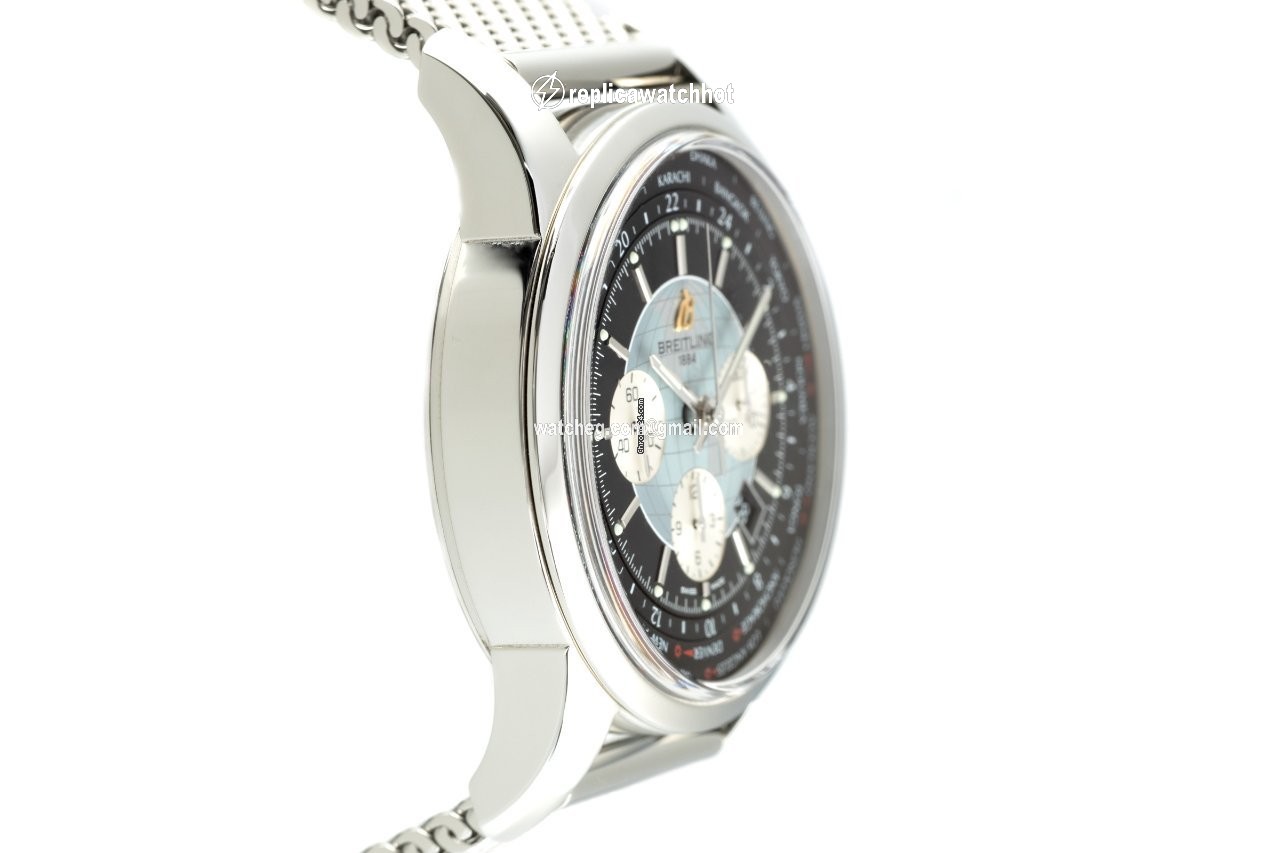 Breitling Transocean Chronograph Unitime Mens watch Unisex Automatic Steel AB0510U4 BB62 3