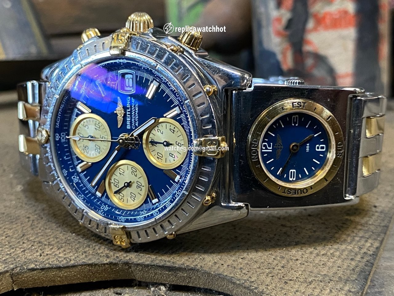 Breitling Blackbird Mens watch Unisex Automatic Gold Steel B13350 3