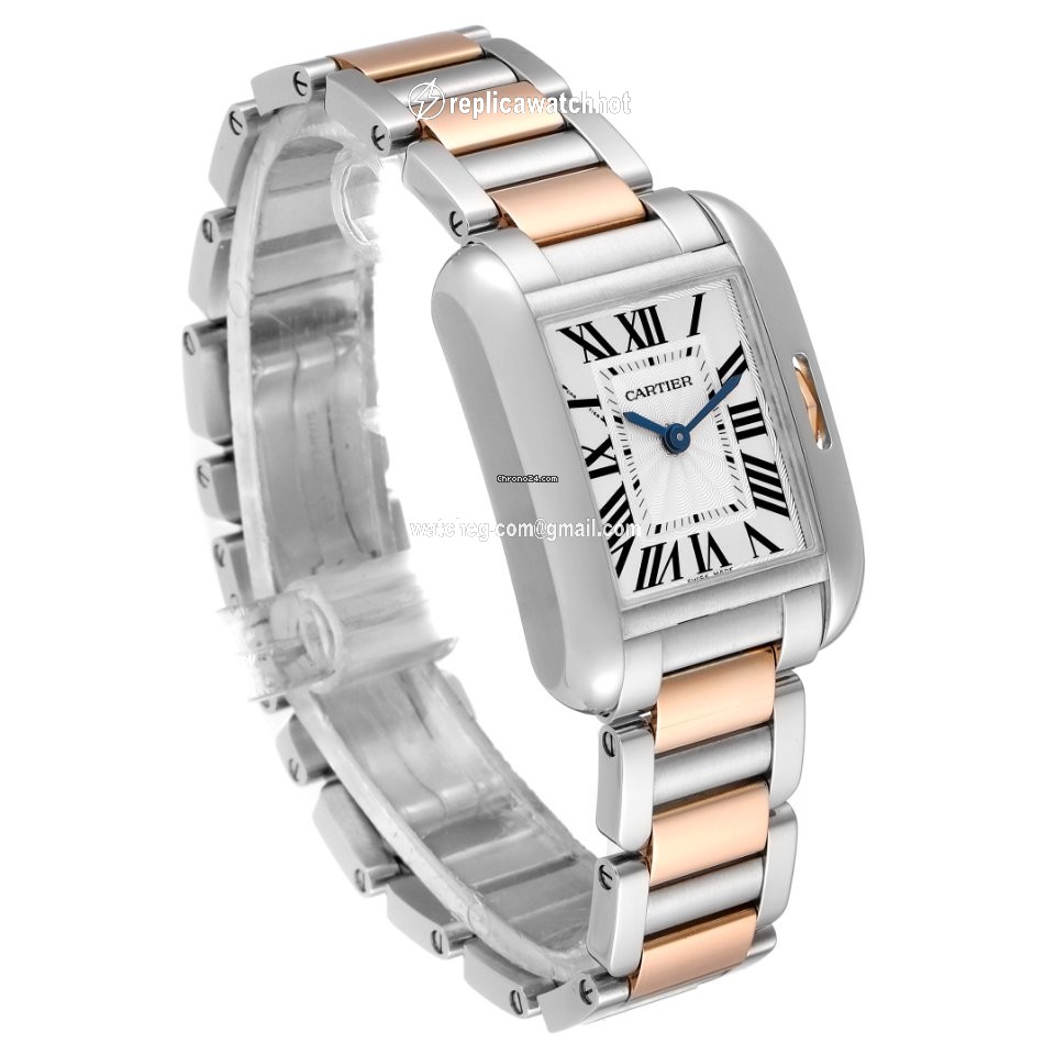 Cartier Tank Anglaise Womens watch Quartz Gold Steel W5310019 3